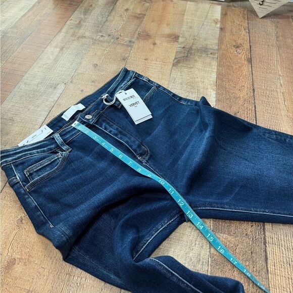 NWT Vervet Leona Super High Rise Straight Stretch Raw Hem size 31 - Picture 8 of 12